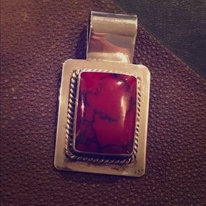 Sterling Silver & Jasper Pendant